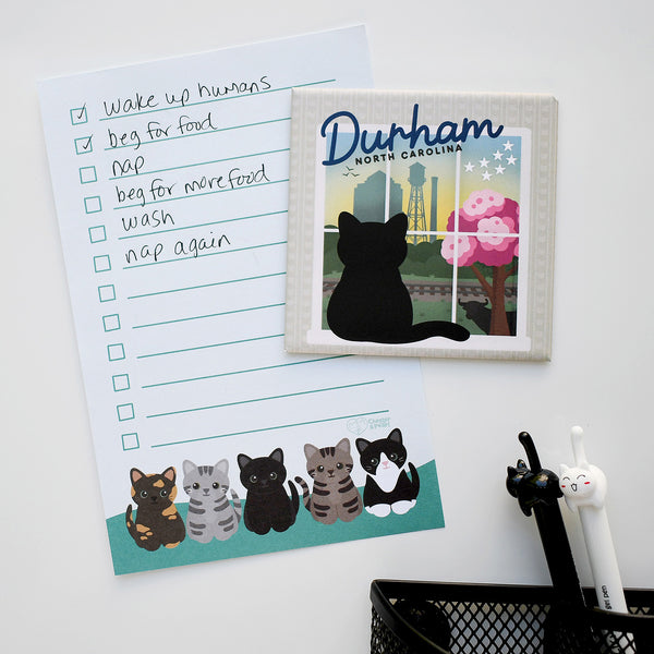 Durham Window View Cat Fridge Magnet
