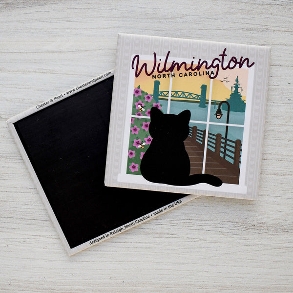 Wilmington Window View Cat Fridge Magnet
