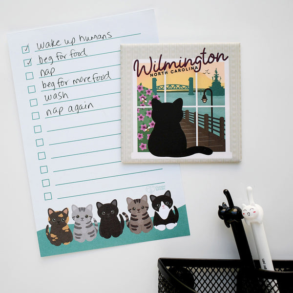 Wilmington Window View Cat Fridge Magnet