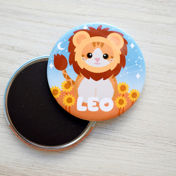 Leo Zodiac Cat Fridge Magnet