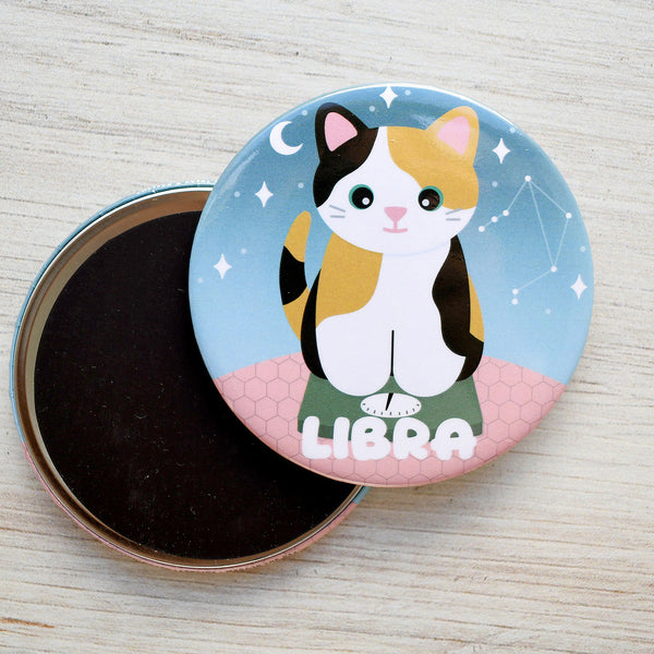 Libra Zodiac Cat Fridge Magnet