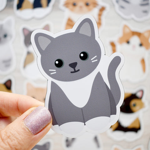 Looks Like My Cat! Gray tuxedo cat magnet