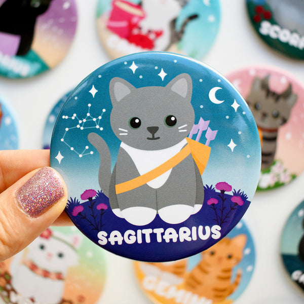 Sagittarius Zodiac Cat Fridge Magnet