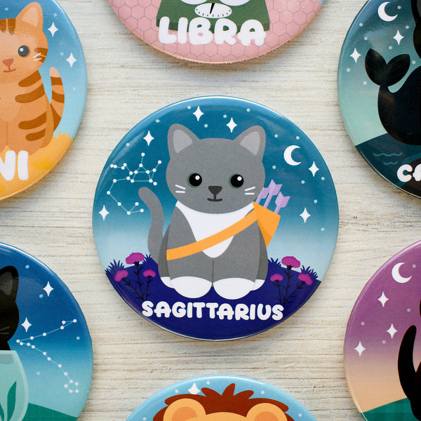 Sagittarius Zodiac Cat Fridge Magnet