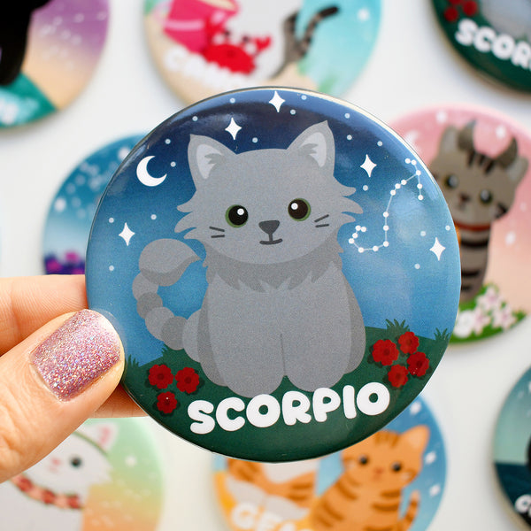 Scorpio Zodiac Cat Fridge Magnet