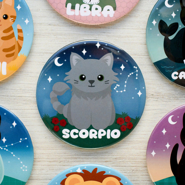 Scorpio Zodiac Cat Fridge Magnet