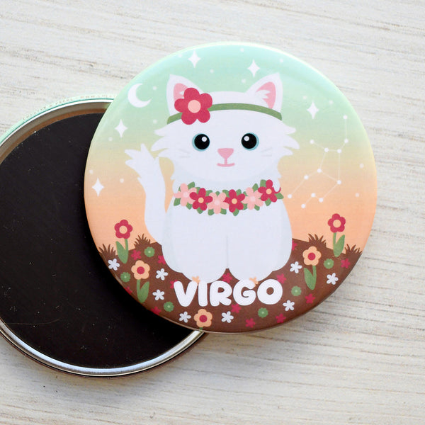 Virgo Zodiac Cat Fridge Magnet
