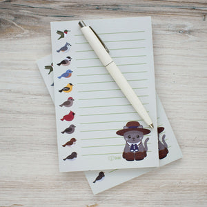 Bird-Watcher Cat Lined Notepad