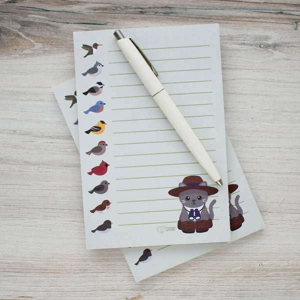 Bird-Watcher Cat Lined Notepad