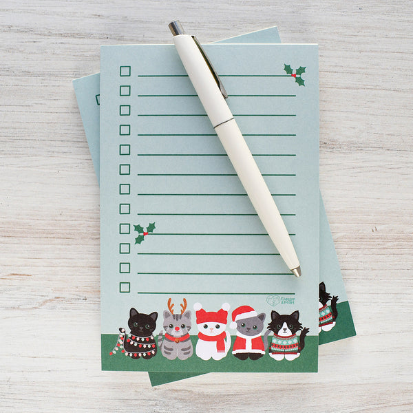 Festive Felines Checklist Notepad