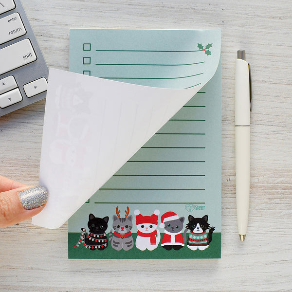 Festive Felines Checklist Notepad