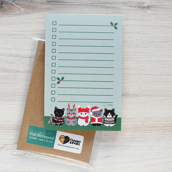 Festive Felines Checklist Notepad