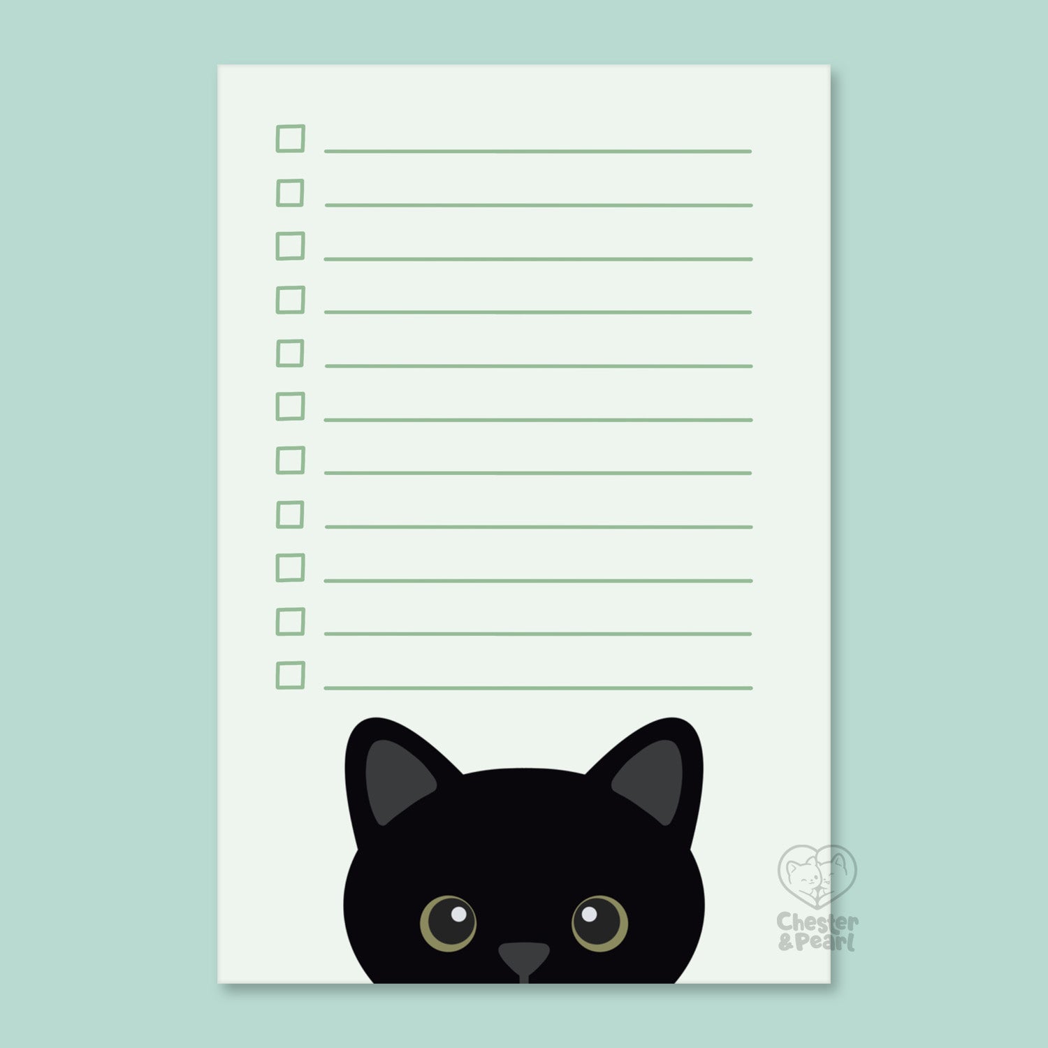 Peekaboo! Black Cat Notepad