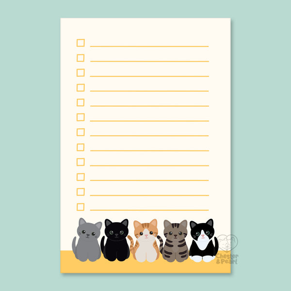 Set of 4 Cat Notepads