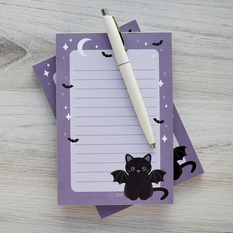 Bat Cat Lined Notepad