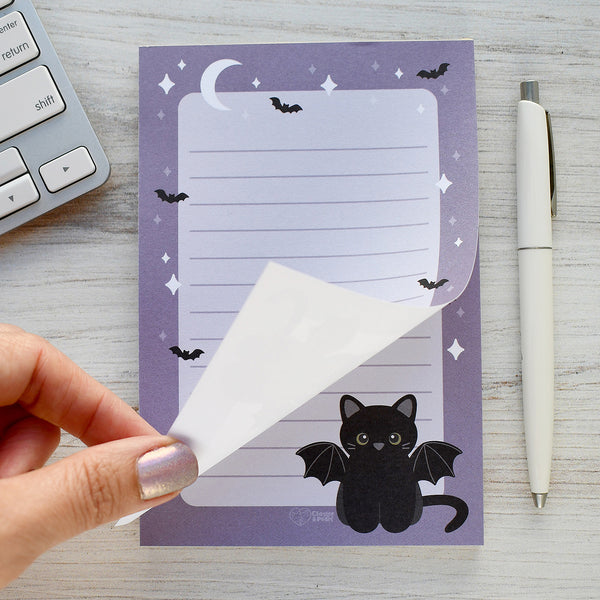 Bat Cat Lined Notepad