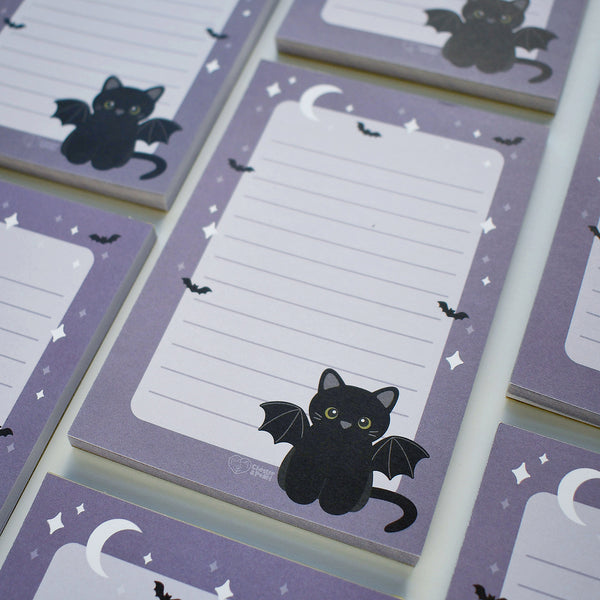 Bat Cat Lined Notepad