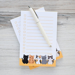 Yellow Paw-rade of Cats Checklist Notepad