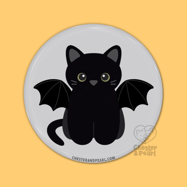 Bat Cat Pin or Magnet
