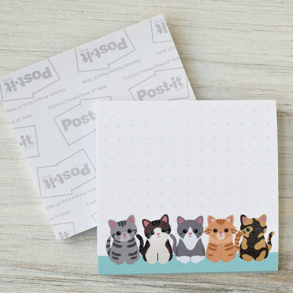 Cute Cats Dotted Grid Sticky Notes