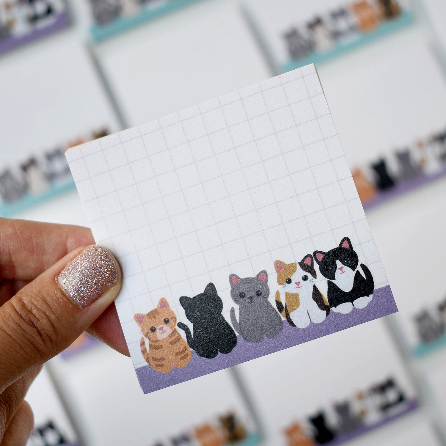 Cute Cats Grid Sticky Notes