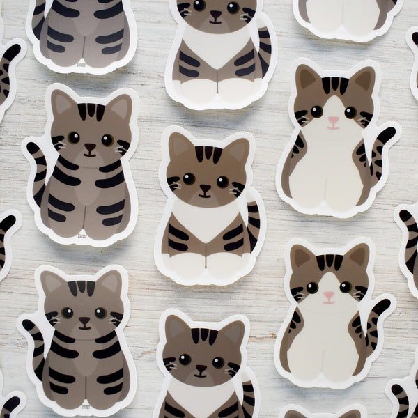 Looks Like My Cat! Brown tabby cat sticker