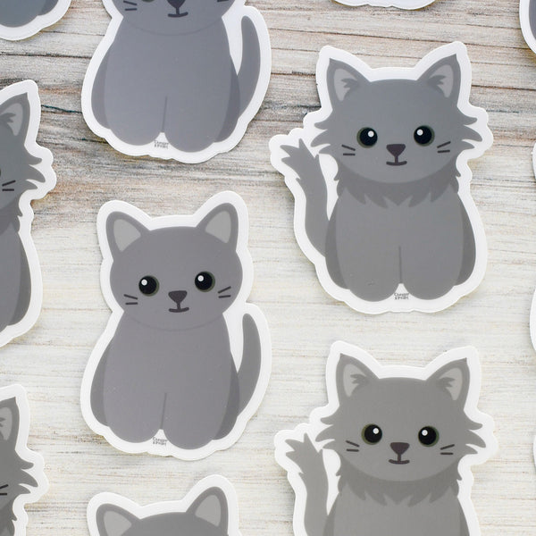 Looks Like My Cat! Gray cat sticker
