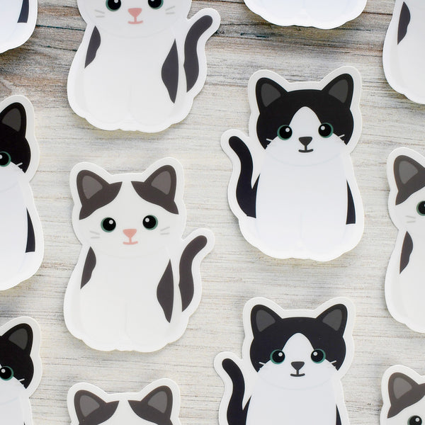 Looks Like My Cat! Gray and white bicolor cat sticker