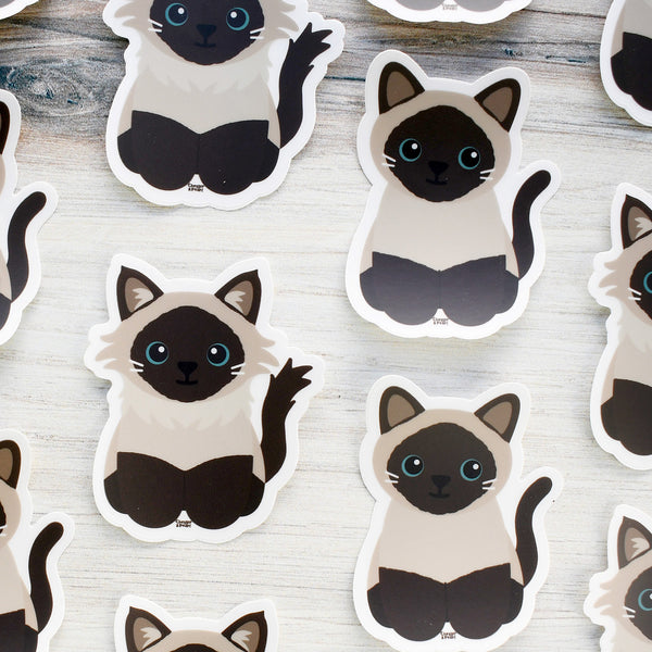 Looks Like My Cat! Seal point Siamese cat sticker