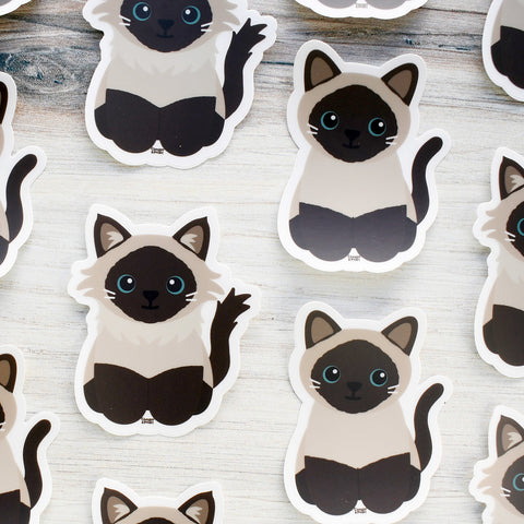 Looks Like My Cat! Seal point Siamese cat sticker