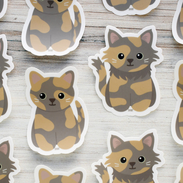 Looks Like My Cat! Dilute tortoiseshell cat sticker