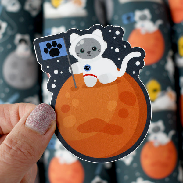 Cat Astronaut 3-in. Vinyl Sticker