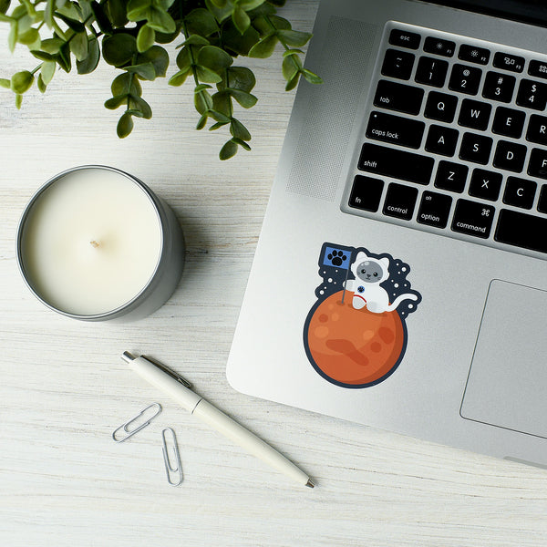 Cat Astronaut 3-in. Vinyl Sticker