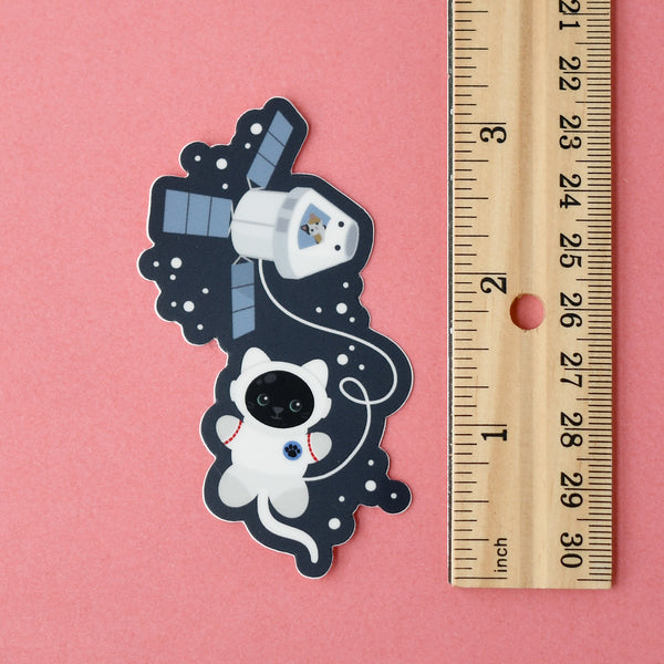 Cat Astronauts 3-in. Vinyl Sticker