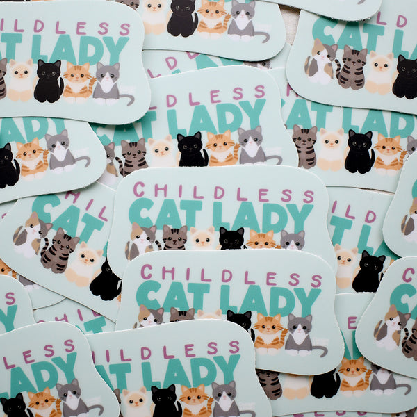 Childless Cat Lady 3-in. Vinyl Cat Sticker