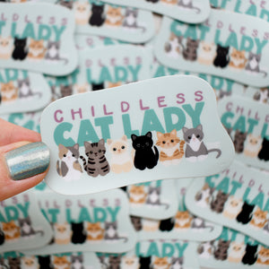 Childless Cat Lady 3-in. Vinyl Cat Sticker