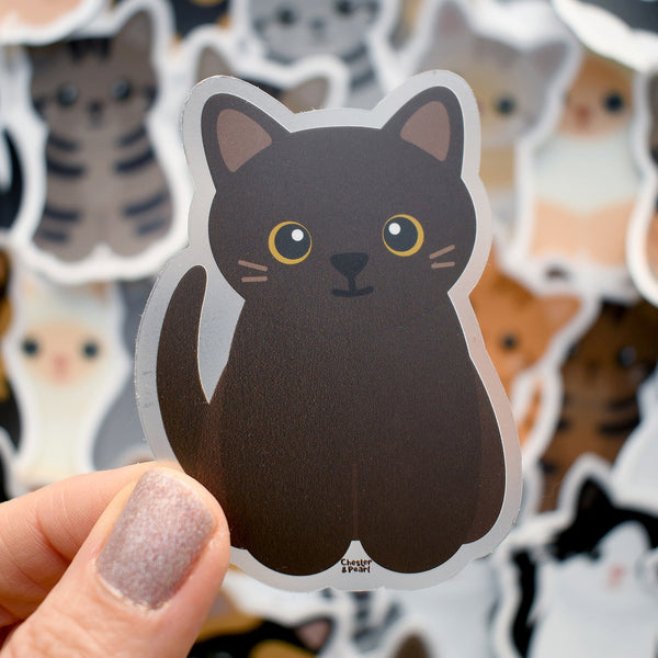 Looks Like My Cat! Chocolate brown cat sticker
