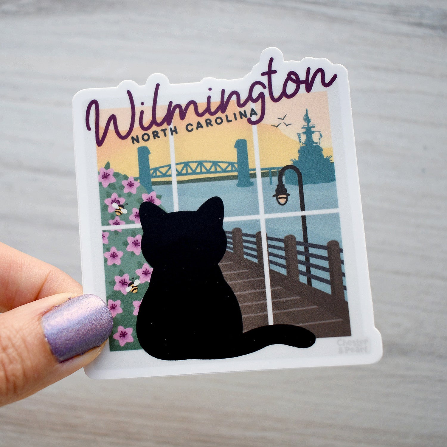 Wilmington Window View 3-in. Vinyl Cat Sticker