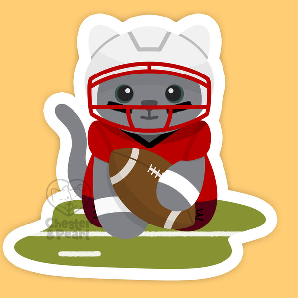 State Football Cat 3-in. Vinyl Sticker