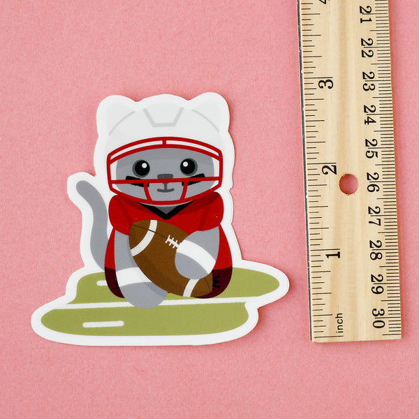 State Football Cat 3-in. Vinyl Sticker