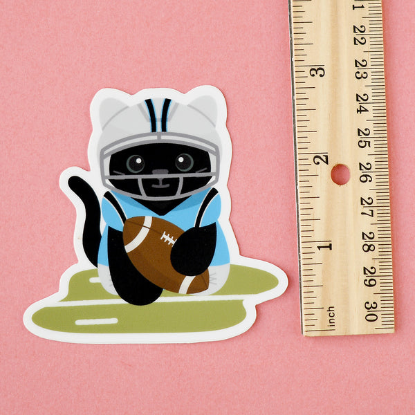 Panther Football Cat 3-in. Vinyl Sticker