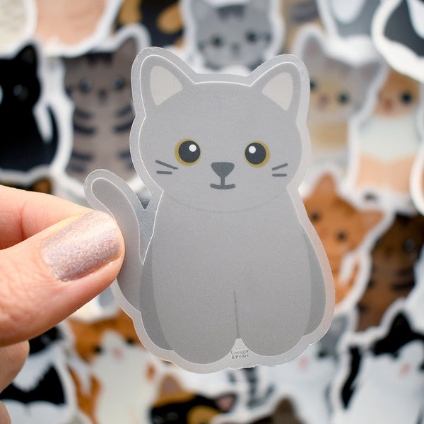 Looks Like My Cat! Gray cat sticker