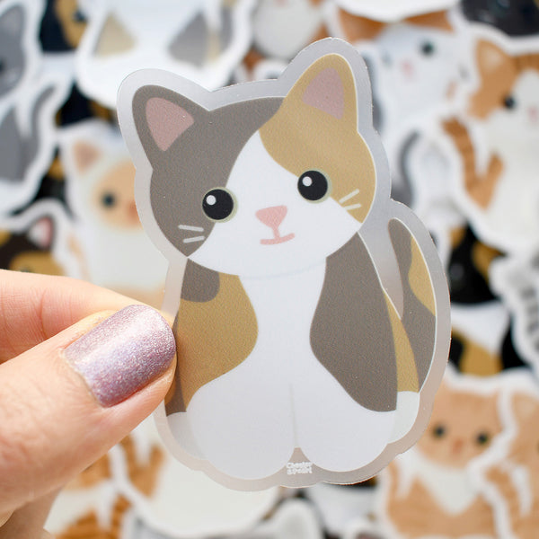 Looks Like My Cat! Dilute calico cat sticker