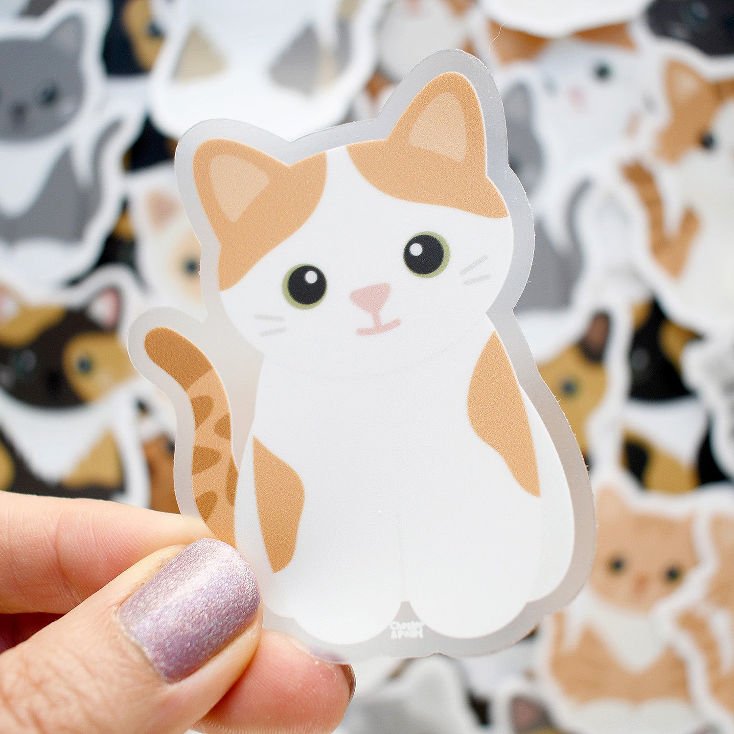 Looks Like My Cat! Orange Turkish van cat sticker