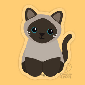 Looks Like My Cat! Seal point Siamese cat sticker