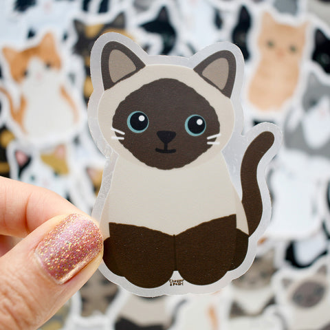 Looks Like My Cat! Seal point Siamese cat sticker