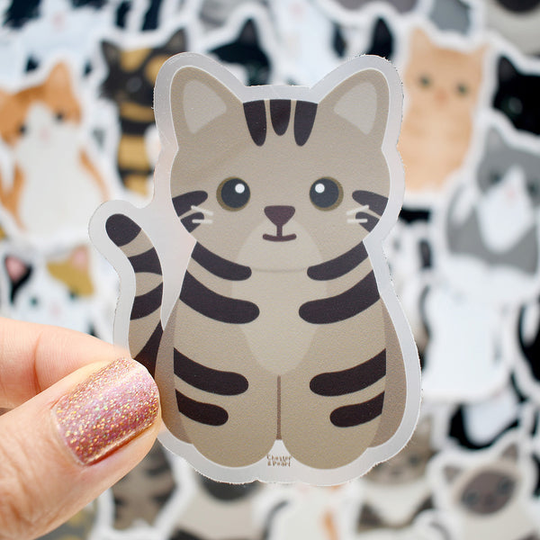 Looks Like My Cat! Brown tabby cat sticker