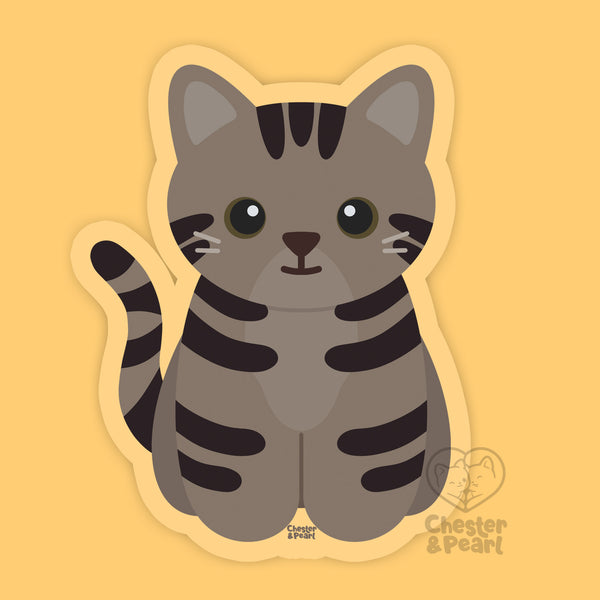 Looks Like My Cat! Brown tabby cat sticker