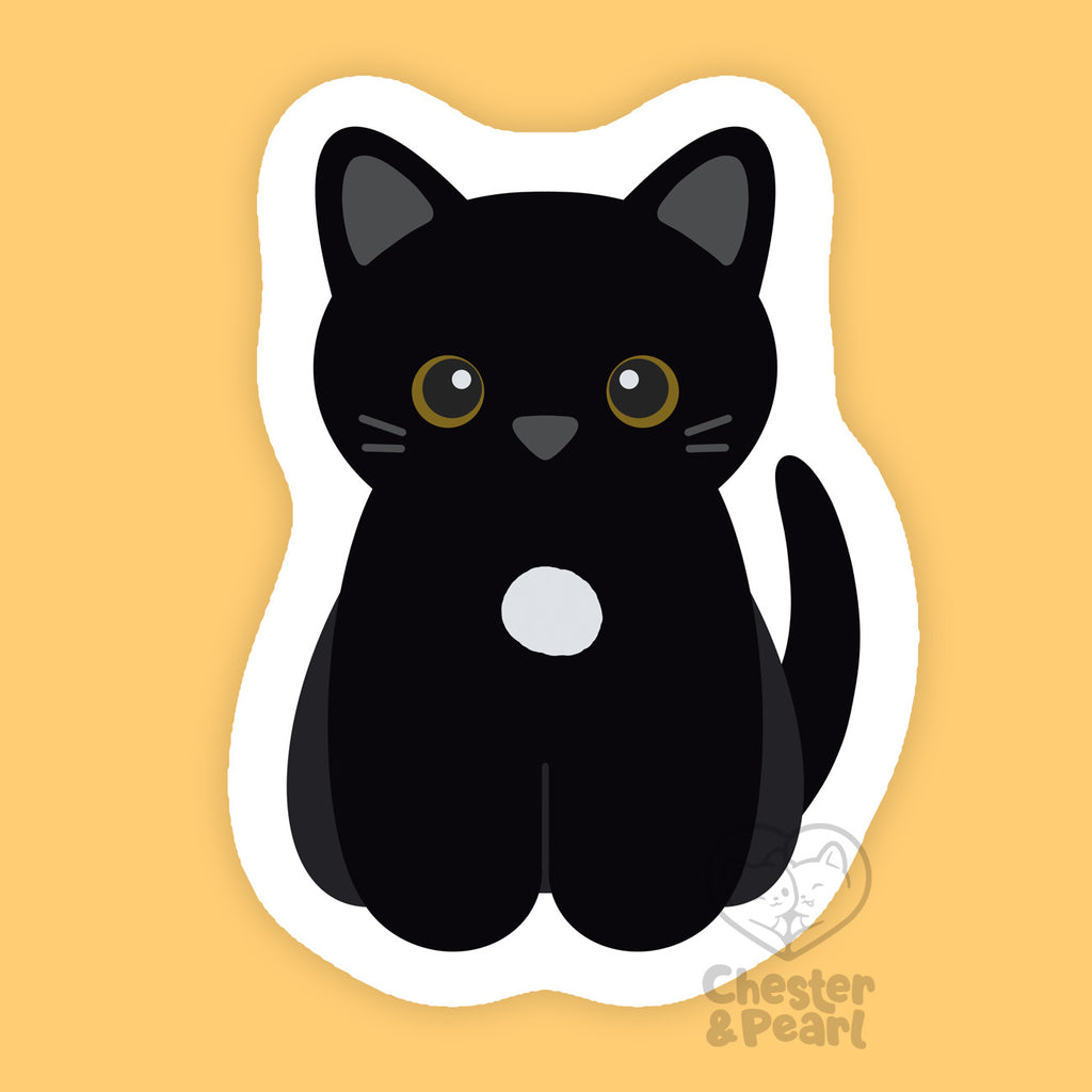Black and Orange Tabby Cats 3x3-in. Clear Vinyl Sticker – Chester & Pearl