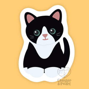 Looks Like My Cat! Black tuxedo cat sticker